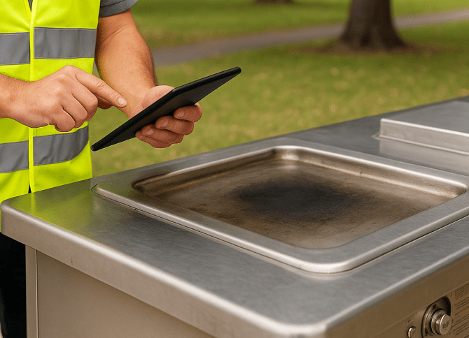 Council BBQ maintenance audit in public park